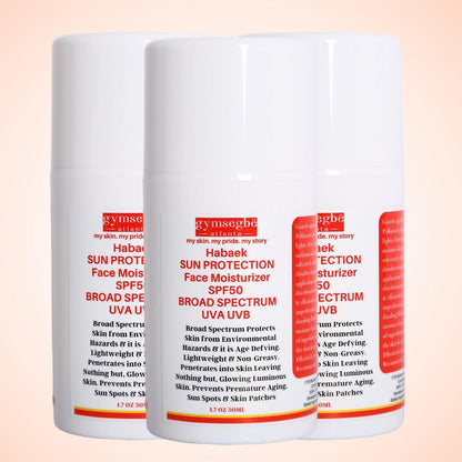 Habaek Sun Protection Face Moisturizer SPF50 | Peptides | Niacinamide - Renee Lane Company