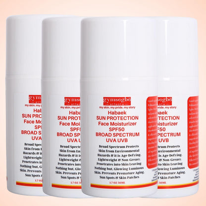 Habaek Sun Protection Face Moisturizer SPF50 | Peptides | Niacinamide - Renee Lane Company
