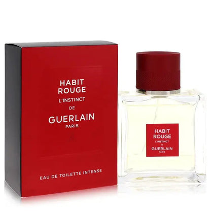Habit Rouge L'instinct Toilette Intense By Guerlain Cologne for Men - Renee Lane Company