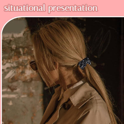 Hair Bow Scrunchy Hair Ties for Girls Ponytail Holders for Women Bunny Ear Scrunchies 3Pcs - Renee Lane Company