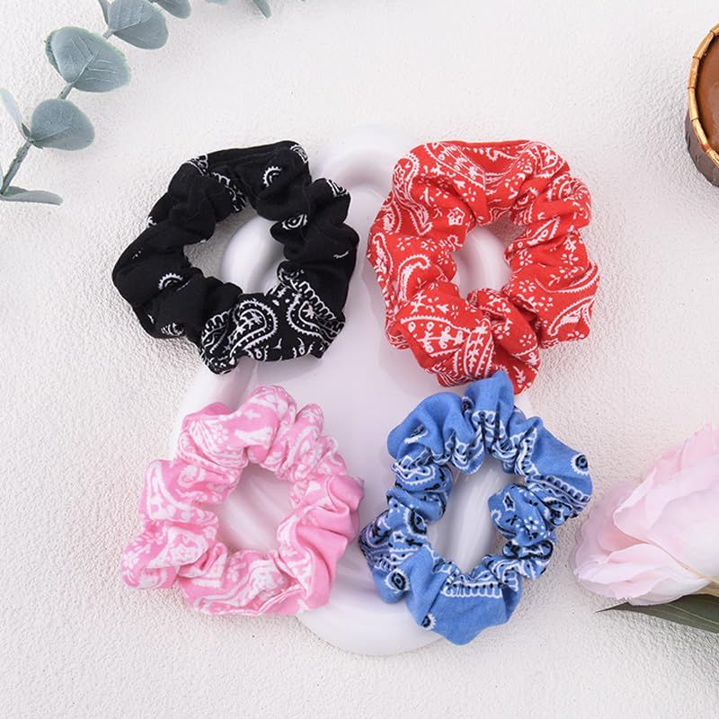 Hair Bow Scrunchy Hair Ties for Girls Ponytail Holders for Women Bunny Ear Scrunchies 3Pcs - Renee Lane Company