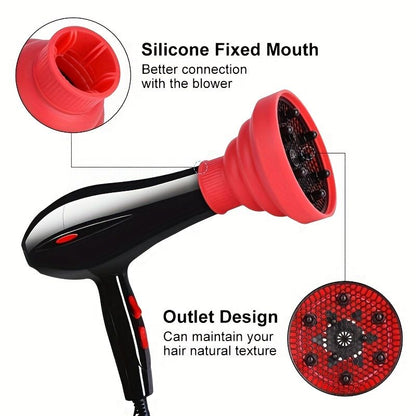 Hair Dryer Diffuser Universal Foldable Curls Blow Dryer Hair Curl Diffuser Cover Hairdryer Accessories Hair Styling Tool - Renee Lane Company