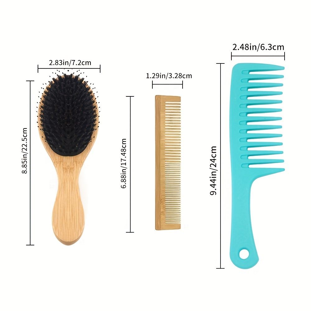 Hairdressing Comb Portable Detangling Hair Brush Fine Tooth Comb Wide Tooth Comb For Barber Salon Home Use - Renee Lane Company