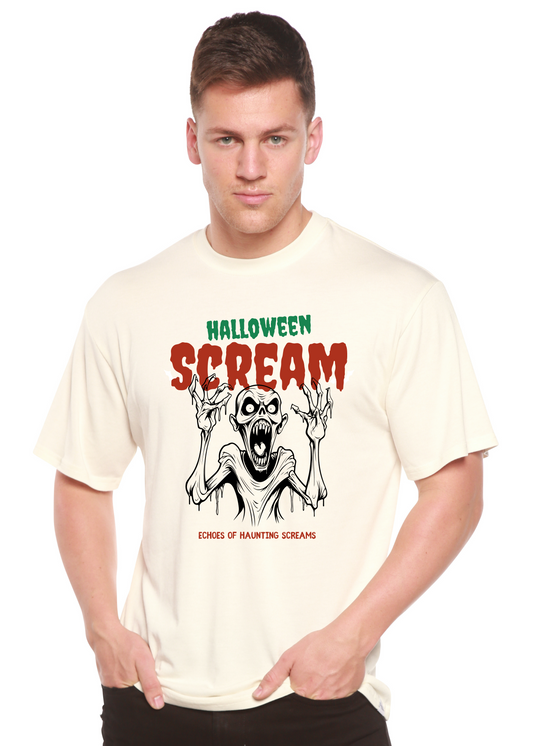 Halloween Scream Men's Bamboo Viscose/Organic Cotton Short Sleeve Graphic T-Shirt - Renee Lane Company