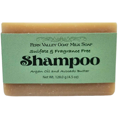 Handmade Goat Milk Shampoo Bar |  Argan Oil & Avocado Butter | Fragrance-Free - Renee Lane Company
