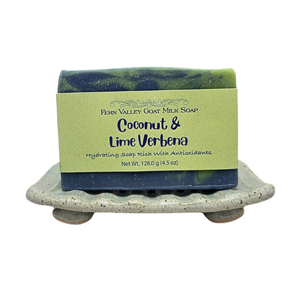 Handmade Goat Milk Soap | Hydrating With Antioxidants | Tropical Coconut & Lime Verbena Scent - Renee Lane Company