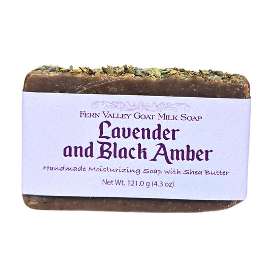 Handmade Goat Milk Soap | Moisturizing Lavender and Black Amber - Renee Lane Company