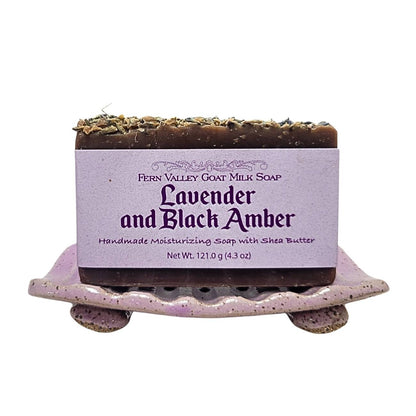 Handmade Goat Milk Soap | Moisturizing Lavender and Black Amber - Renee Lane Company