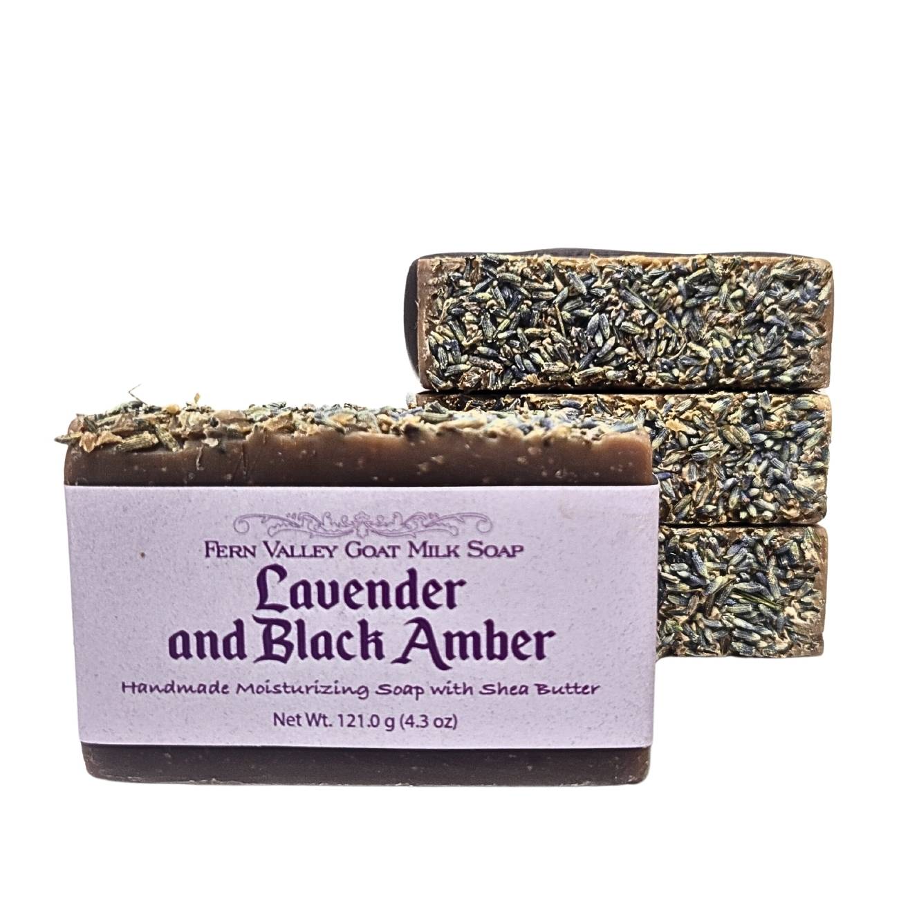Handmade Goat Milk Soap | Moisturizing Lavender and Black Amber - Renee Lane Company