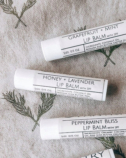 Handpoured Lip Balm w/ SPF 15 | Clean, natural, dry lip balm - Renee Lane Company
