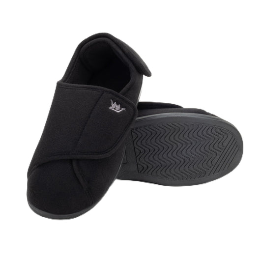 Happy Touch Diabetic Slippers For Women Lymphedema Shoes Edema Shoes For Swollen Feet Indoor and Outdoor Diabetic Velcro Slippers For Women Non Slip House Slippers For Woman (Black 8) - Renee Lane Company