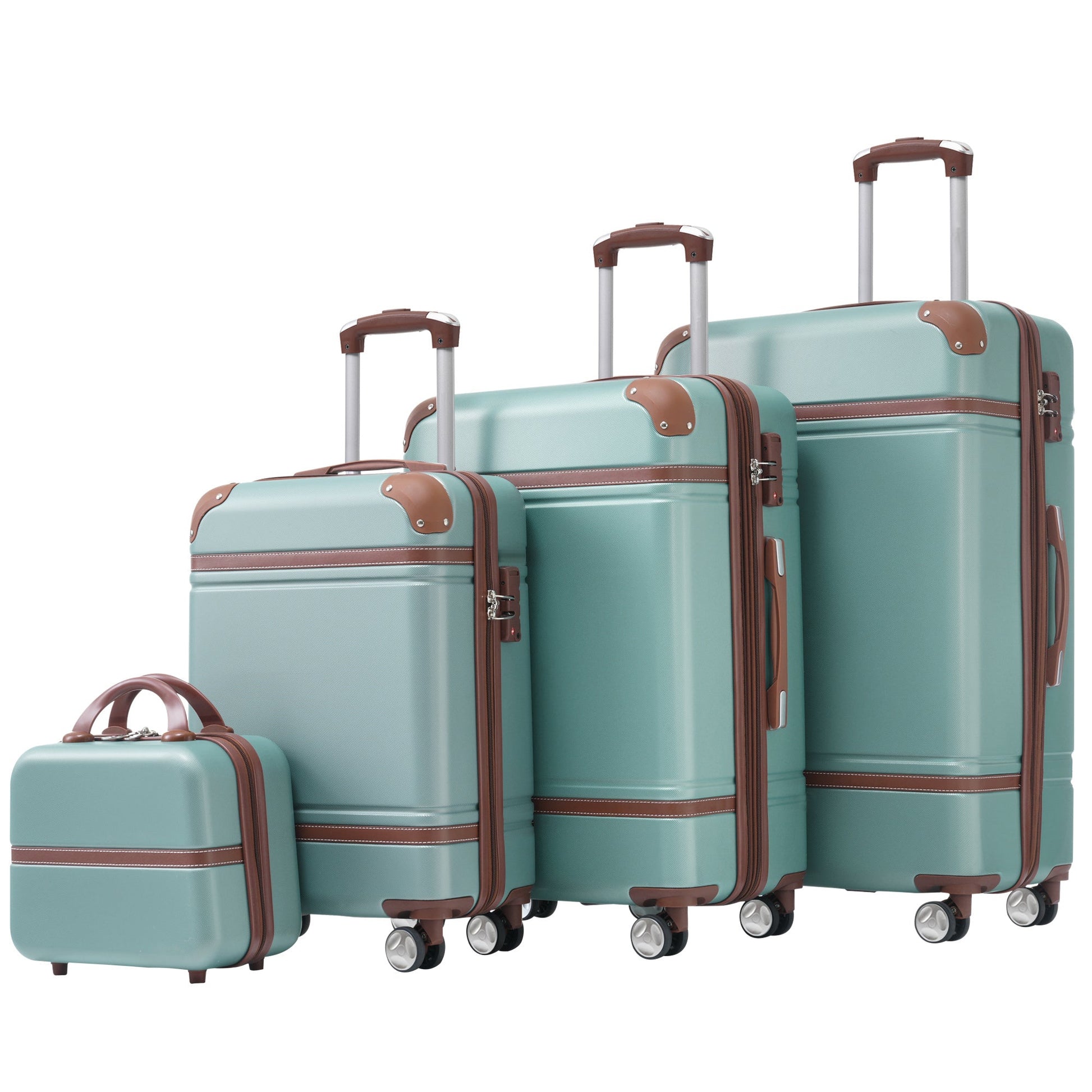 Hardshell Luggage Sets 4 Pieces 20"+24"+28" Luggages and Cosmetic Case Spinner Suitcase with TSA Lock Lightweight - Renee Lane Company