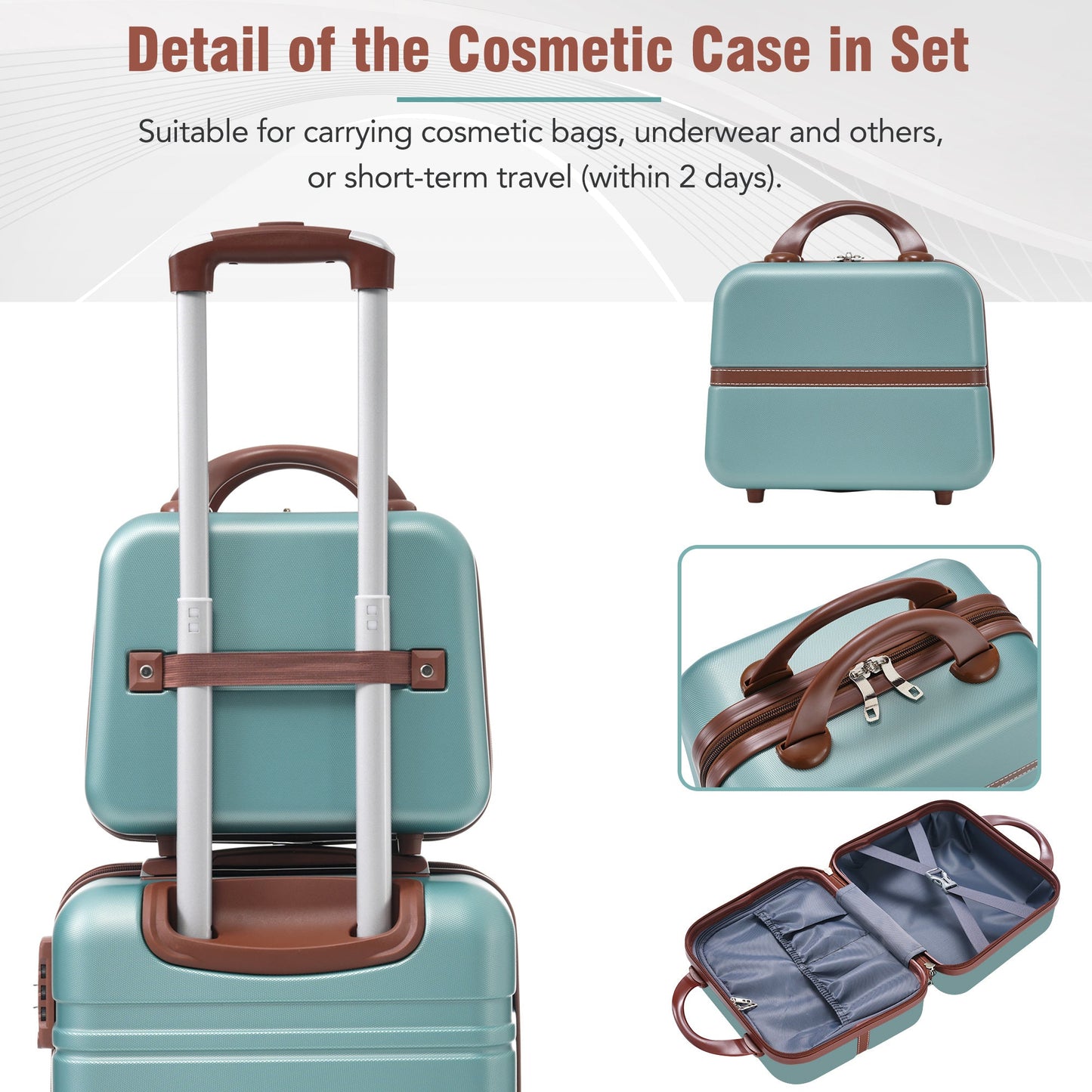 Hardshell Luggage Sets 4 Pieces 20"+24"+28" Luggages and Cosmetic Case Spinner Suitcase with TSA Lock Lightweight - Renee Lane Company