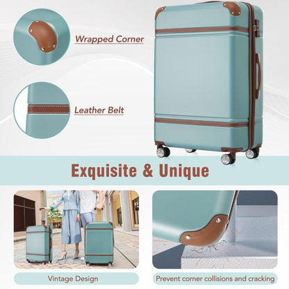 Hardshell Luggage Sets 4 Pieces 20"+24"+28" Luggages and Cosmetic Case Spinner Suitcase with TSA Lock Lightweight - Renee Lane Company