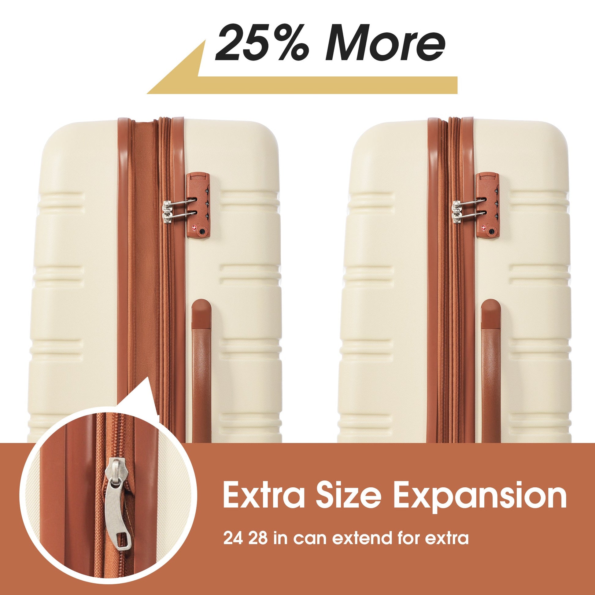 Hardshell Luggage Sets 4 pcs + Bag Spinner Suitcase with TSA Lock Lightweight-16"+20"+24"+28" Luggages - Renee Lane Company