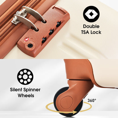 Hardshell Luggage Sets 4 pcs + Bag Spinner Suitcase with TSA Lock Lightweight-16"+20"+24"+28" Luggages - Renee Lane Company