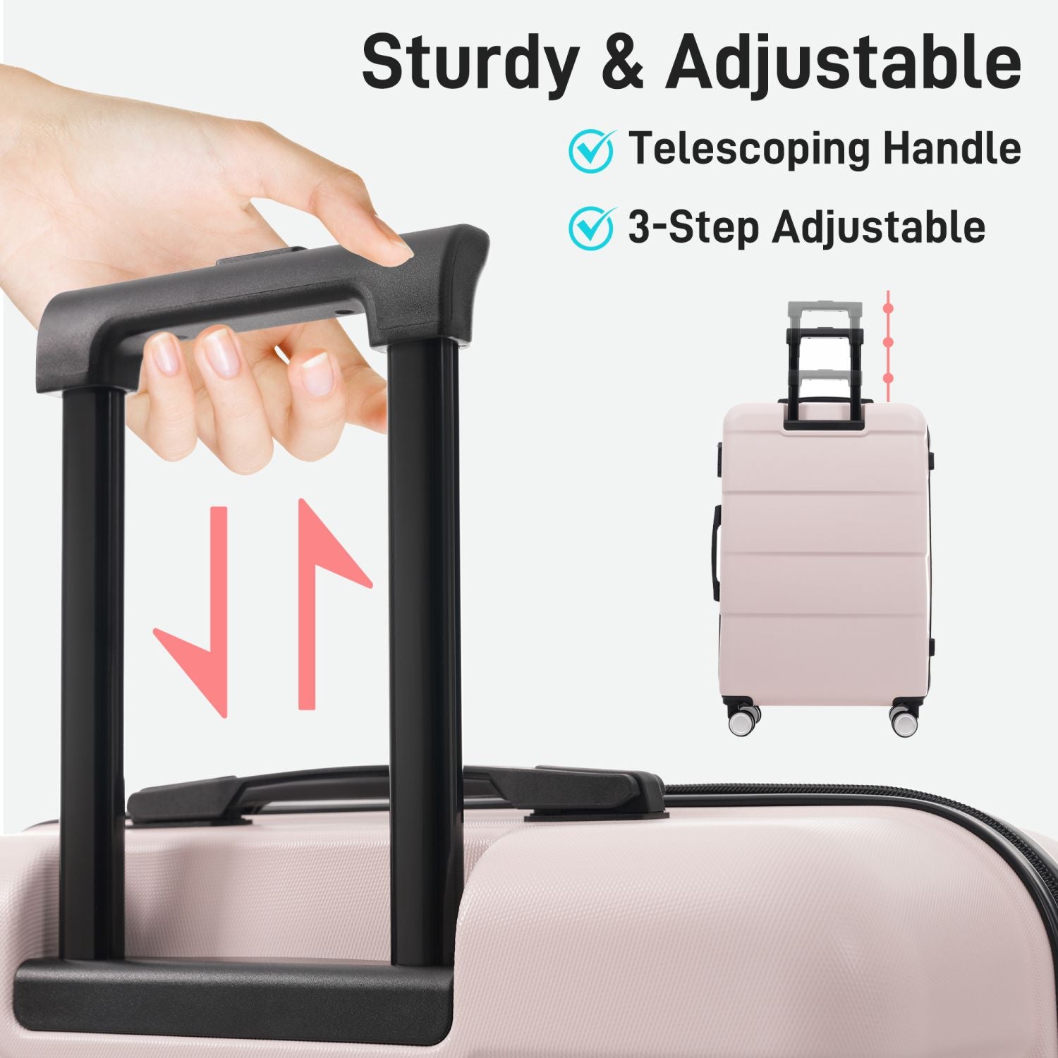 Hardshell Luggage Sets 6 Piece with 2 Bags,Carry on Suitcase with Handle Password Lock Double Spinner Wheels, Lightweight 16"+20"+24"+28" Luggages - Renee Lane Company