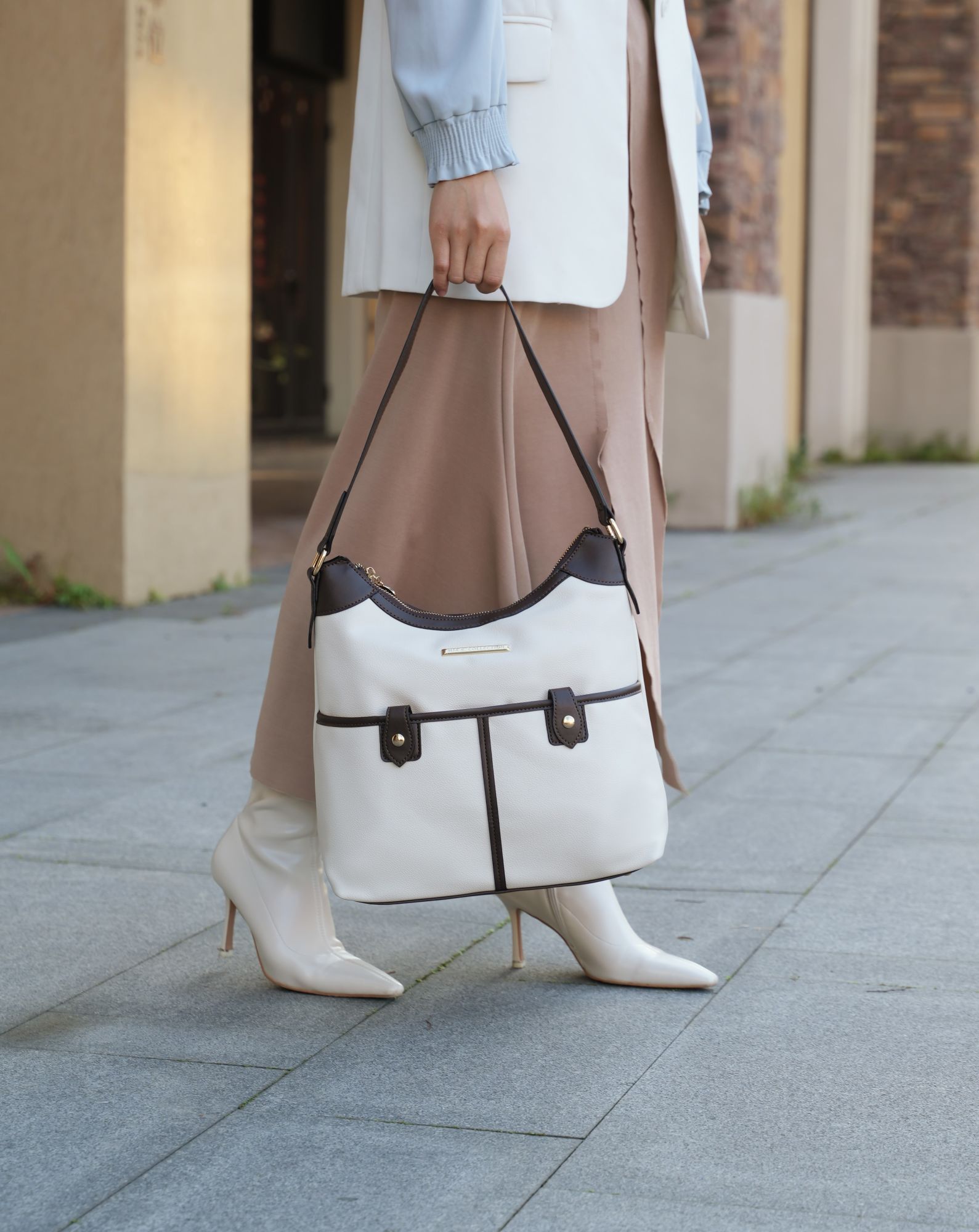 Harper Vegan Color Block Leather Women Shoulder Bag - Renee Lane Company