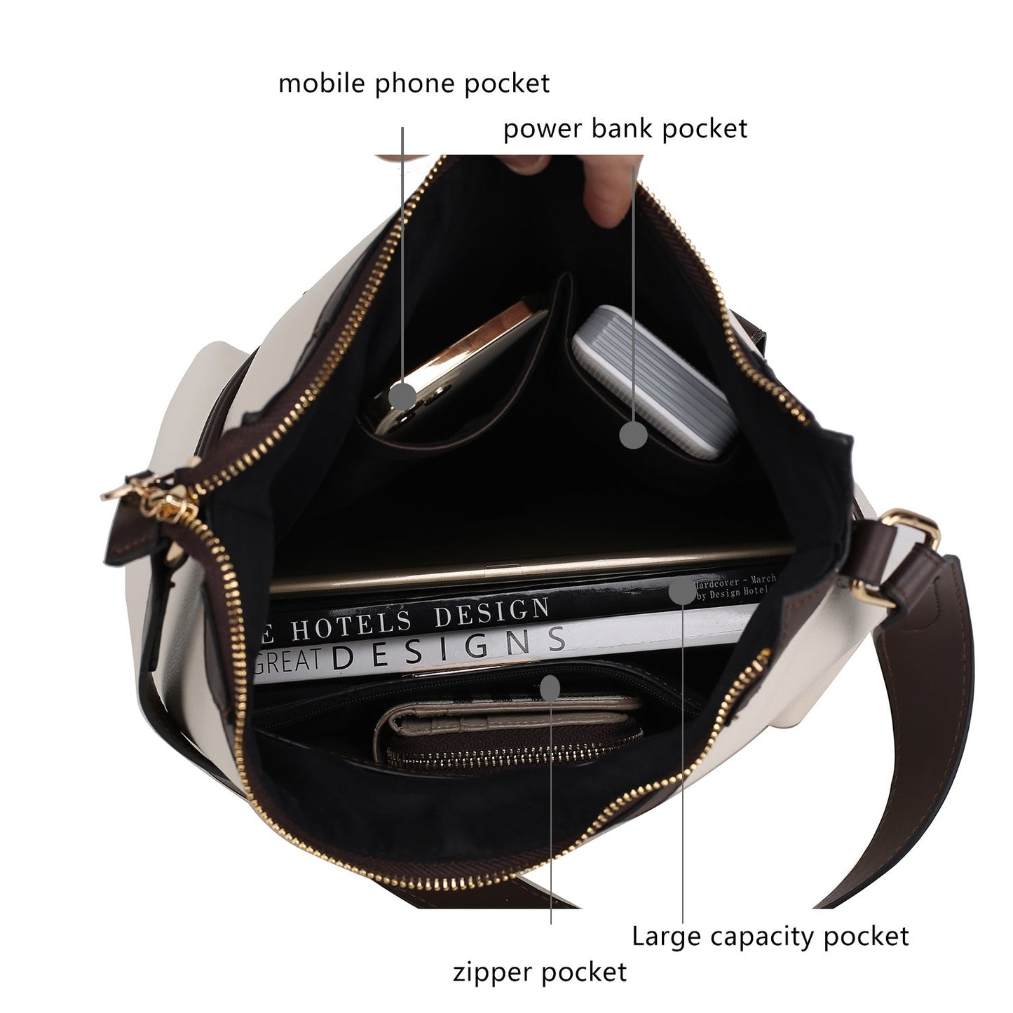 Harper Vegan Color Block Leather Women Shoulder Bag - Renee Lane Company