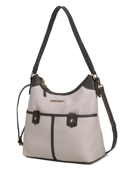 Harper Vegan Color Block Leather Women Shoulder Bag - Renee Lane Company