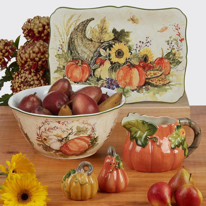 Harvest Morning Set of 4 Ceramic Mugs – Sip coffee, tea, or hot cocoa in cozy autumn style with these beautifully detailed mugs, perfect for crisp mornings and holiday moments 16 oz - Renee Lane Company