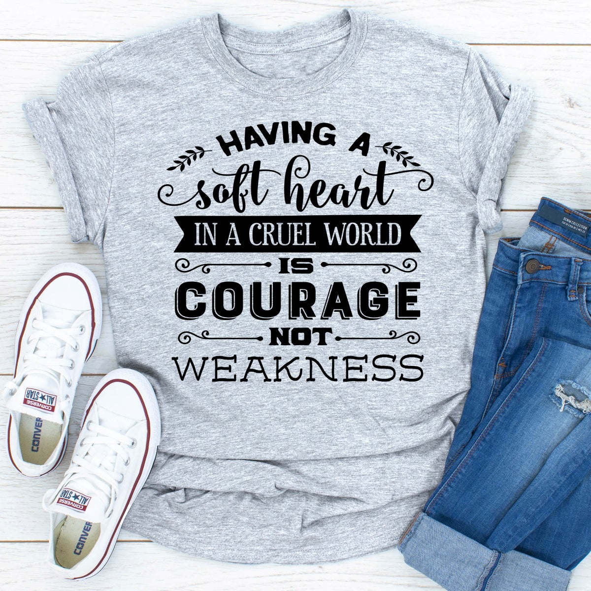 Having A Soft Heart In A Cruel World T-Shirt - Renee Lane Company