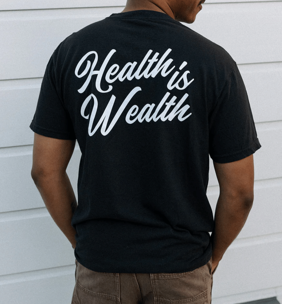 Health Is Wealth T-Shirt | Lucky Owl - Renee Lane Company
