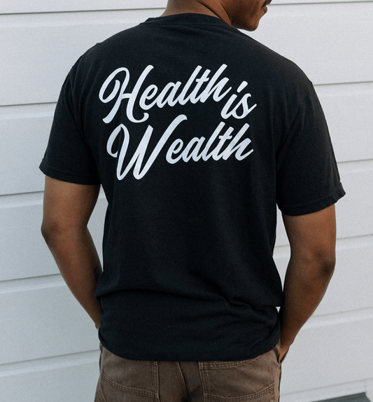 Health Is Wealth T-Shirt | Lucky Owl - Renee Lane Company