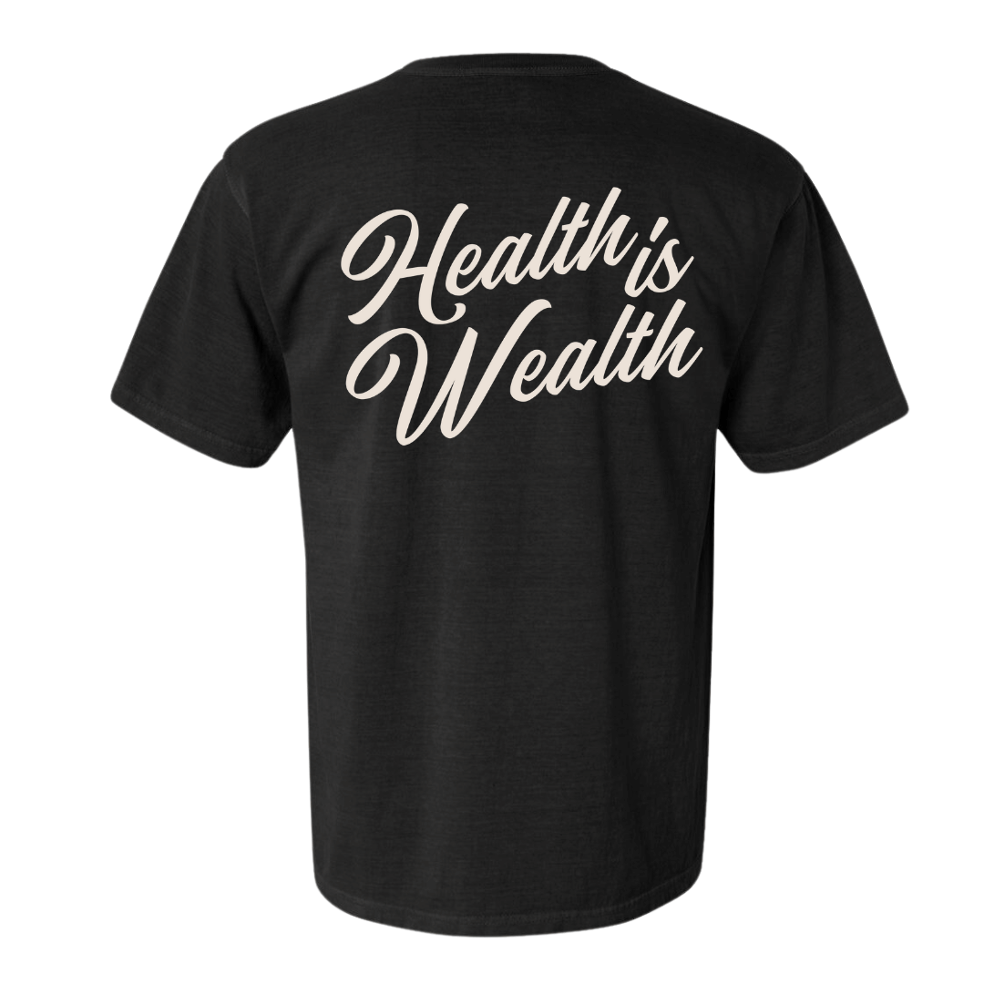 Health Is Wealth T-Shirt | Lucky Owl - Renee Lane Company
