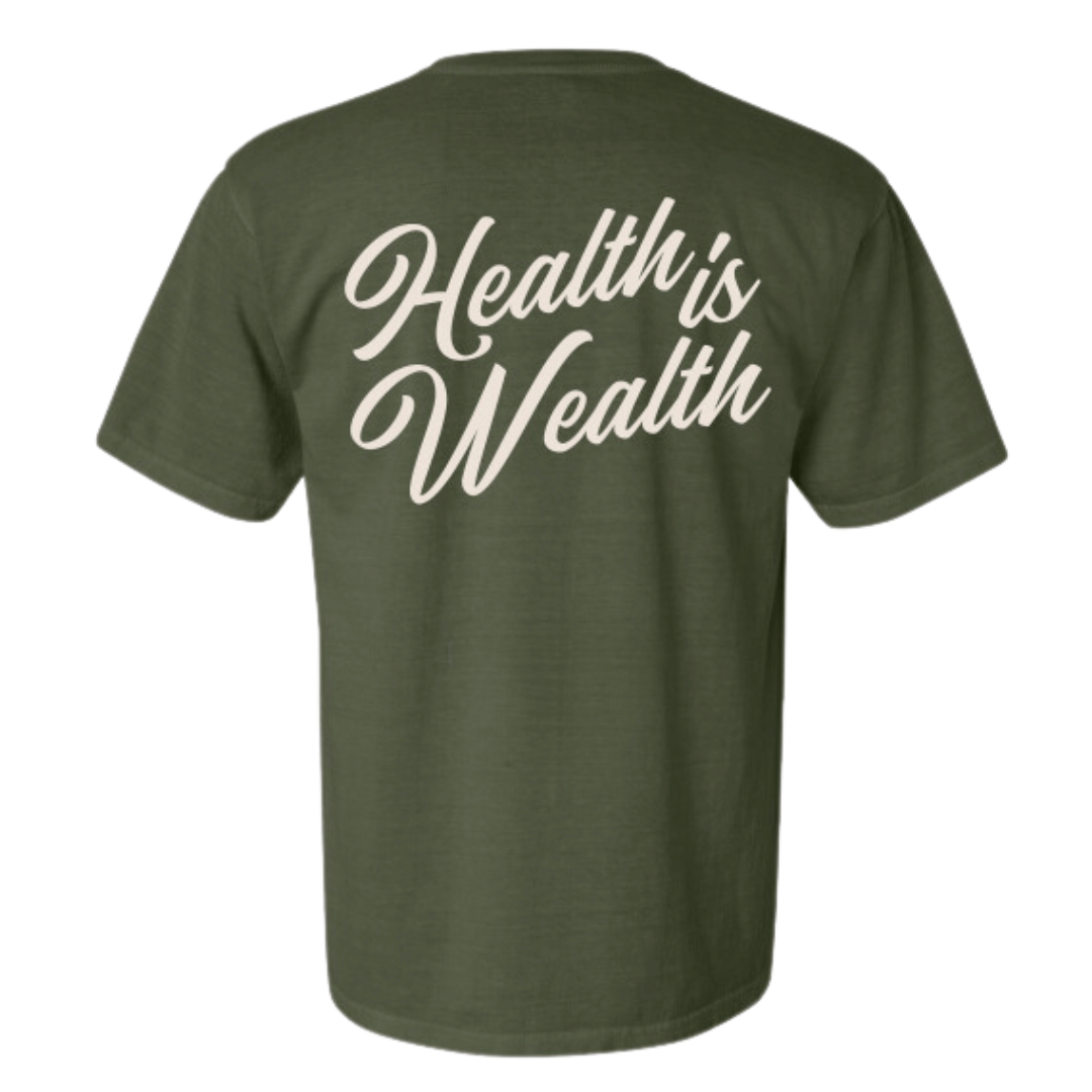 Health Is Wealth T-Shirt | Lucky Owl - Renee Lane Company
