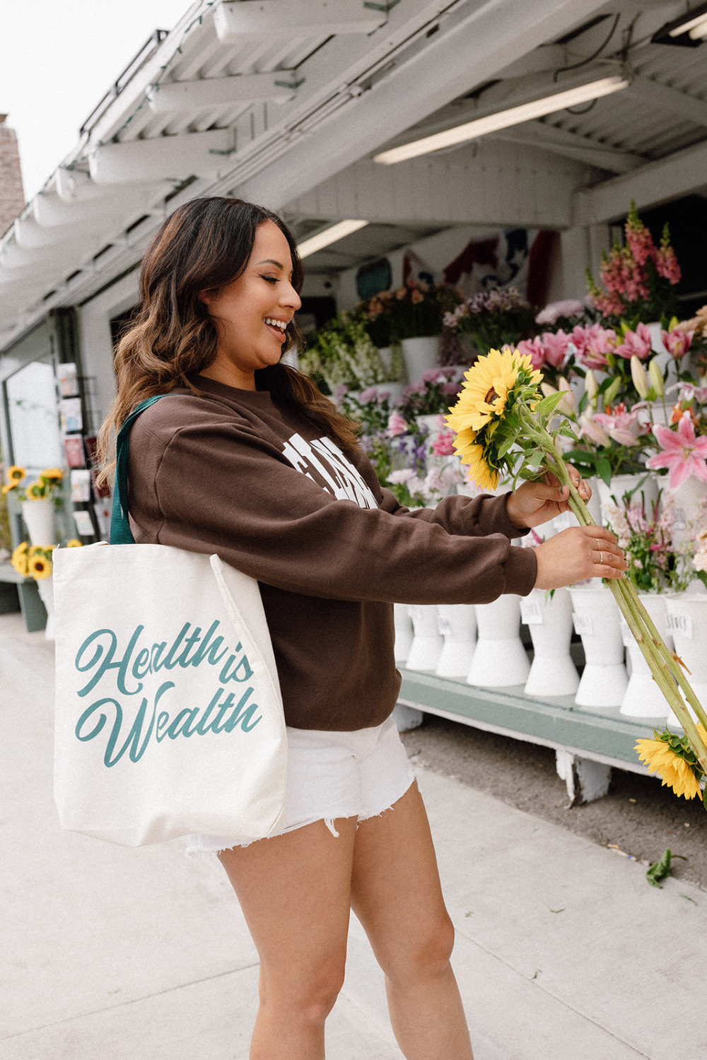 Health Is Wealth Tote | Lucky Owl - Renee Lane Company