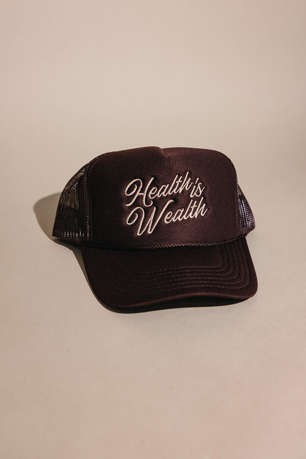 Health is Wealth Trucker Hat | Lucky Owl - Renee Lane Company