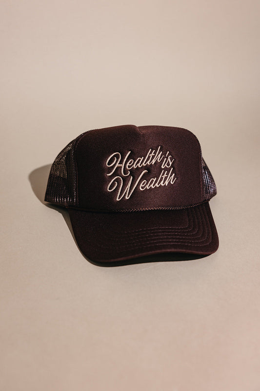 Health is Wealth Trucker Hat | Lucky Owl - Renee Lane Company