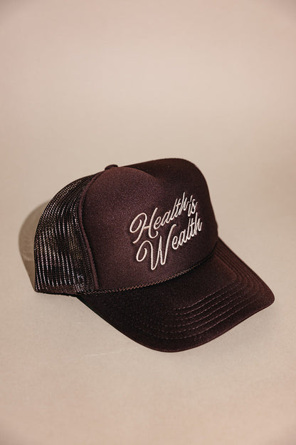 Health is Wealth Trucker Hat | Lucky Owl - Renee Lane Company