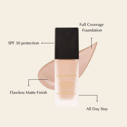 Healthy Skin Full Coverage Matte Foundation with SPF 30 – Vegan, Gluten-Free & Hydrating - Renee Lane Company