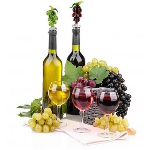 Hearty Wines Pair Of Wine Stoppers For Wine Lovers - Renee Lane Company