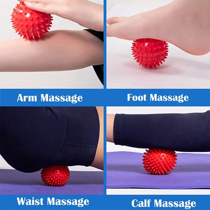 Hedgehog Massage Ball Spiky Peanut Ball Stress Reflexology Trigger Point Massage Balls for Arm Leg Back Feet Hand Muscle Massage - Renee Lane Company