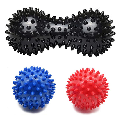 Hedgehog Massage Ball Spiky Peanut Ball Stress Reflexology Trigger Point Massage Balls for Arm Leg Back Feet Hand Muscle Massage - Renee Lane Company
