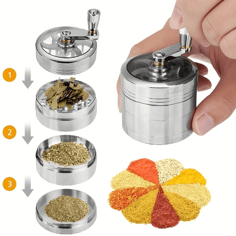 Herb Grinder Spice Herbal Metal Crusher Handle Hand Muller - Renee Lane Company