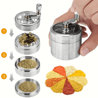 Herb Grinder Spice Herbal Metal Crusher Handle Hand Muller - Renee Lane Company