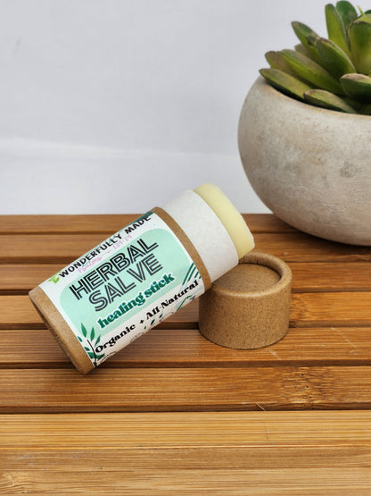 Herbal Healing Stick | Natural Remedy Salve | Organic Eczema Salve | Chapped Lip Relief | Large Chapstick | Scar Remover | Travel Size Tube - Renee Lane Company