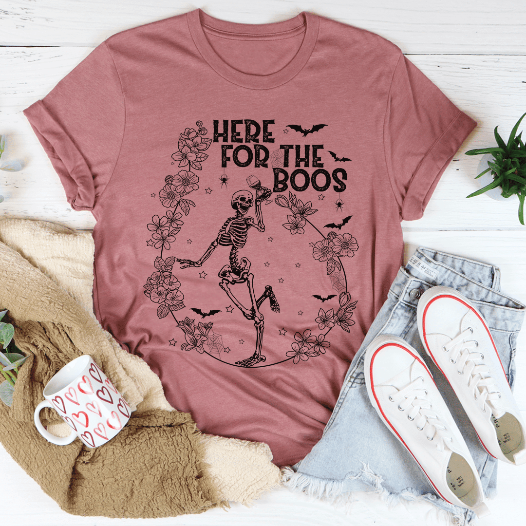 Here For The Boos Wine T-Shirt - Renee Lane Company