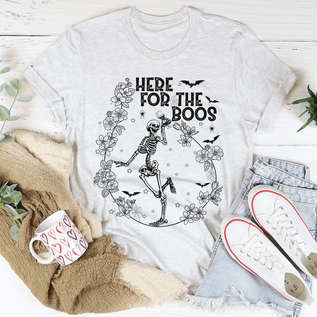 Here For The Boos Wine T-Shirt - Renee Lane Company
