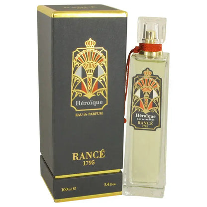 Men's eau de parfum bottle and Rance gift box, gold cap and decorative label