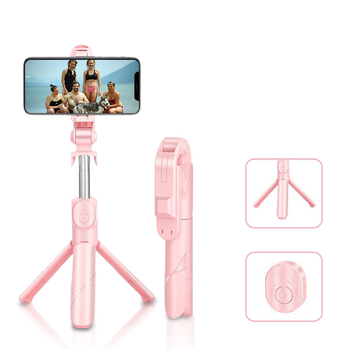 High Low  Retractable Selfie Tripod With Remote - Renee Lane Company