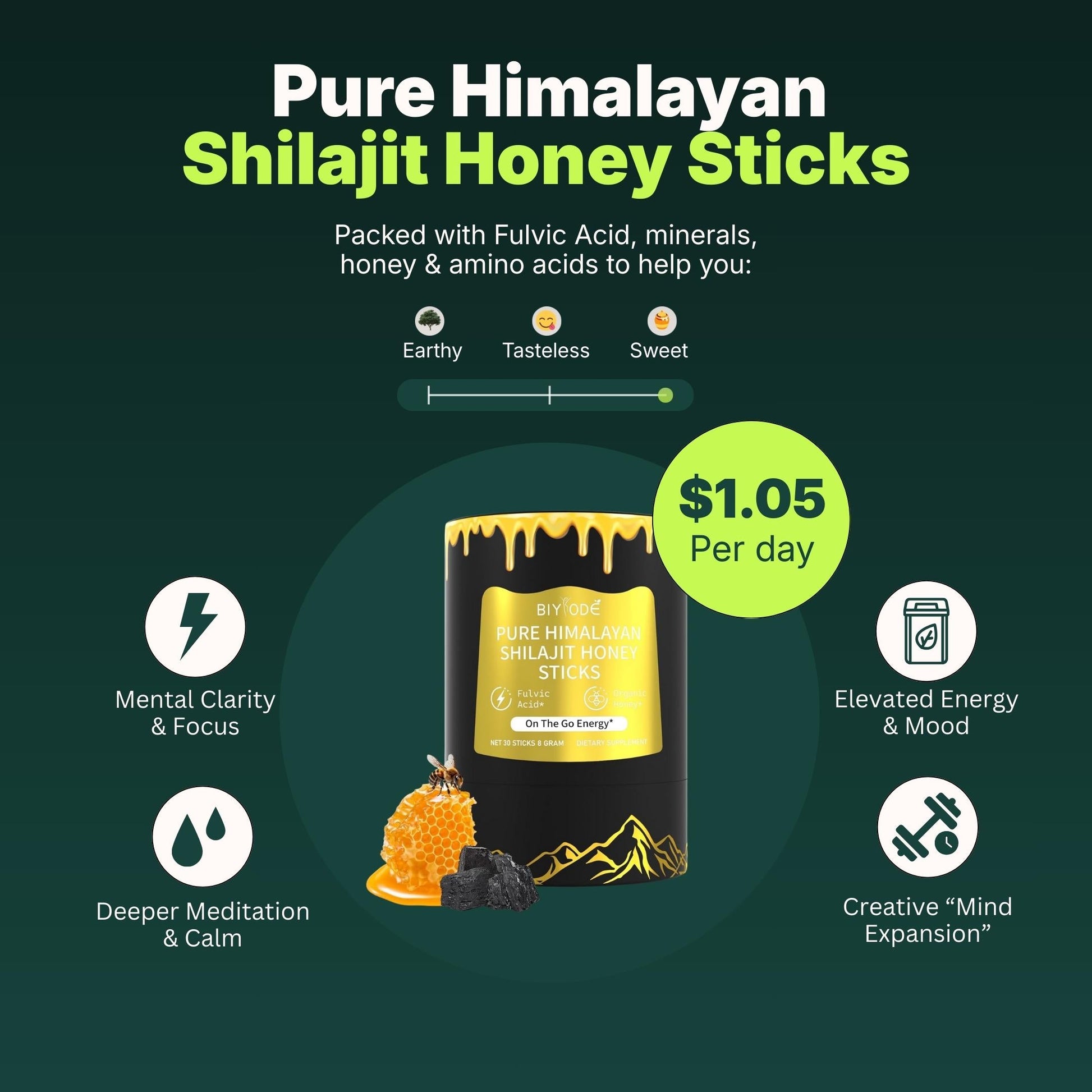 Himalayan Shilajit Honey Sticks – Pure & Organic - Renee Lane Company