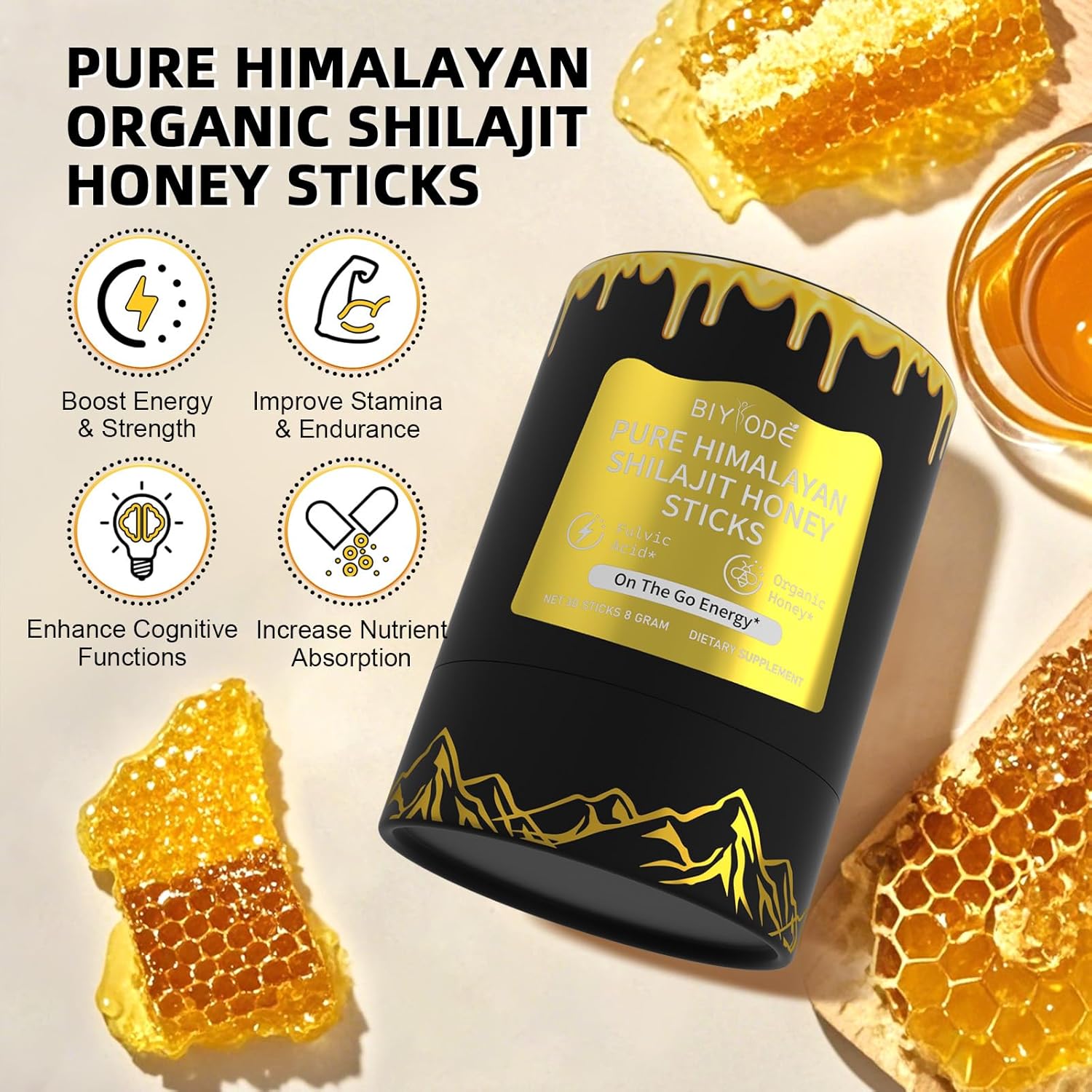 Himalayan Shilajit Honey Sticks – Pure & Organic - Renee Lane Company