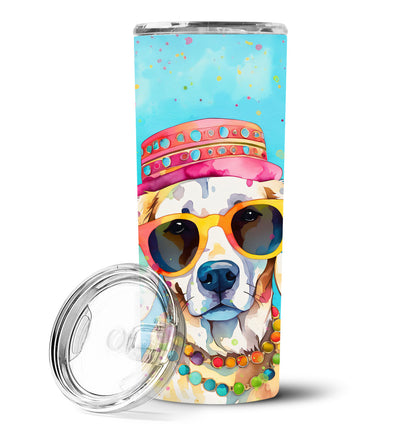 Hippie Dawg Stainless Steel Skinny Tumbler Vacuum Double Walled Reusable Insulated Tumbler Travel Cup for Coffee Cocktails Gift with Lid, 20 oz - Renee Lane Company