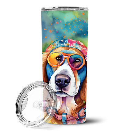 Hippie Dawg Stainless Steel Skinny Tumbler Vacuum Double Walled Reusable Insulated Tumbler Travel Cup for Coffee Cocktails Gift with Lid, 20 oz - Renee Lane Company
