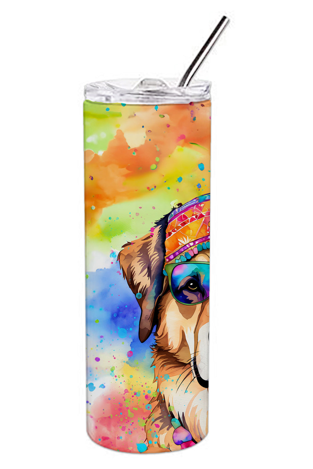 Hippie Dawg Stainless Steel Skinny Tumbler Vacuum Double Walled Reusable Insulated Tumbler Travel Cup for Coffee Cocktails Gift with Lid, 20 oz - Renee Lane Company
